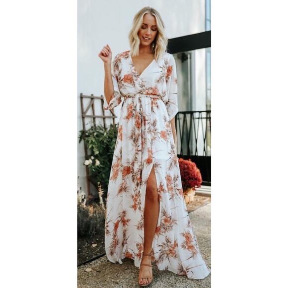 Baltic Born Dresses & Skirts - Baltic Born NEW Kia Sunset Foral Kimono Dress (Missing Belt) - Women’s Size L